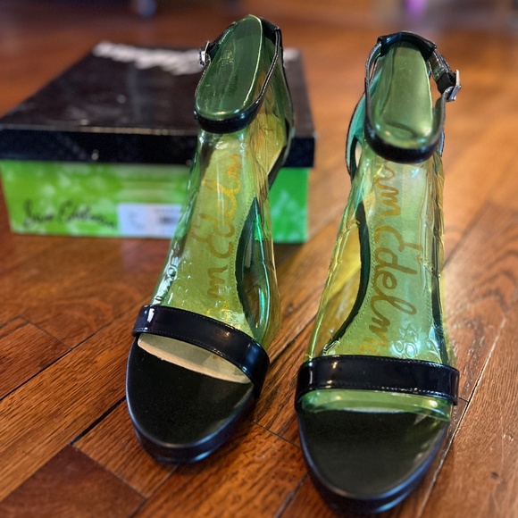 NIB Sam Edelman Eleanor Heel in Black Patent - Picture 4 of 5